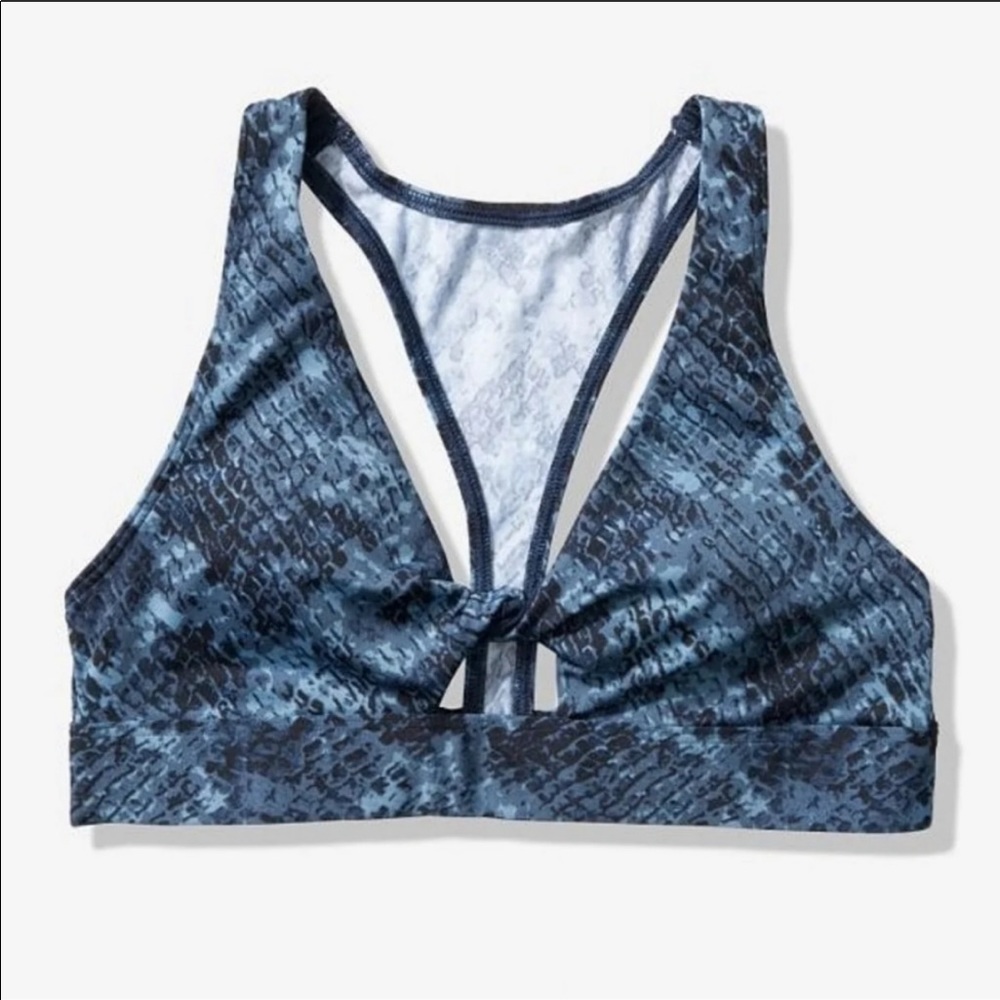 🆕 PINK FRONT TWIST SPORTS BRA SNAKE SKIN